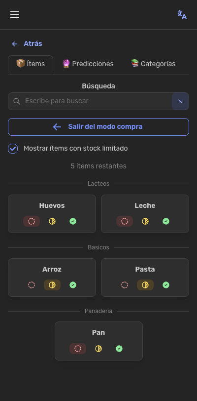 Lista de la compra automática
